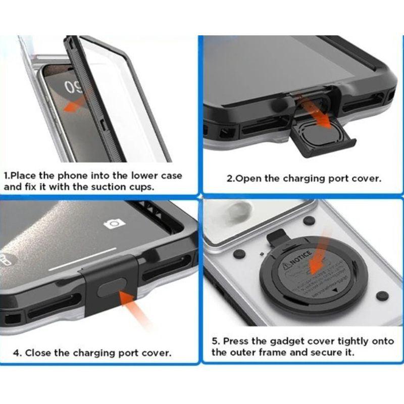 Premium IP68 Waterproof iPhone Case – Full Body Shockproof Protective Cover with Vacuum Seal System, Underwater Protection and Touchscreen Access