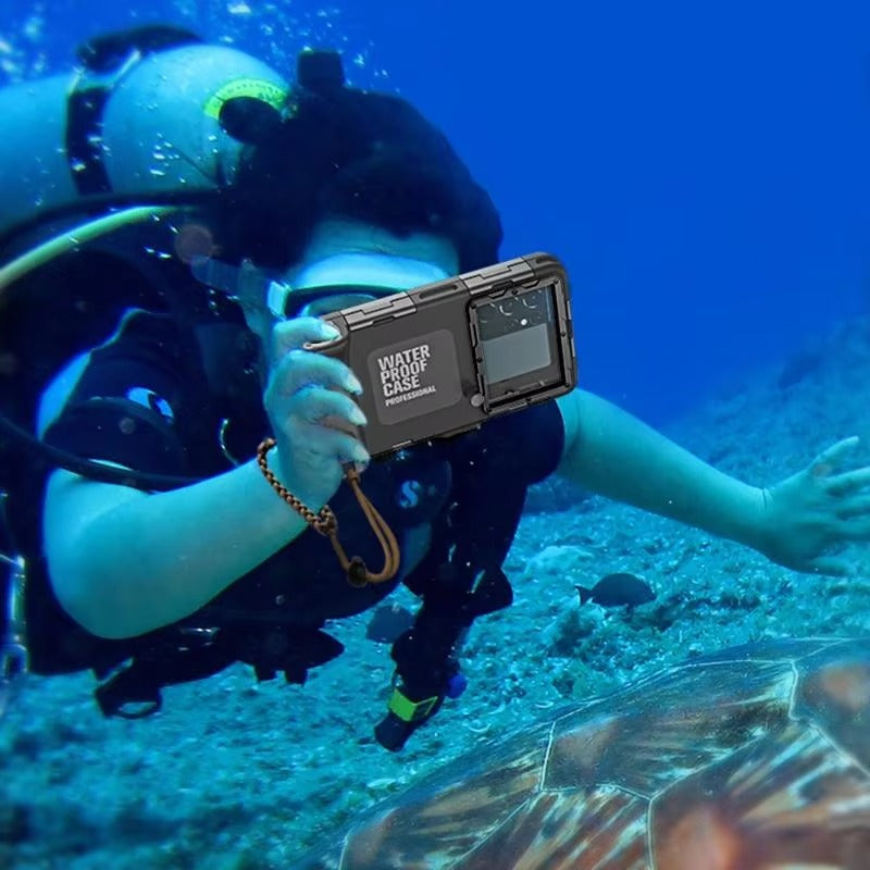 IP68 Waterproof iPhone Case – Full Body Shockproof Cover with 15m Underwater Protection, Anti-Scratch Seal and Secure Lanyard for Diving