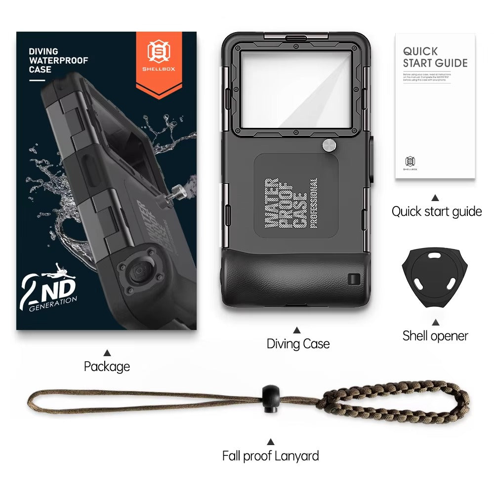 IP68 Waterproof iPhone Case – Full Body Shockproof Cover with 15m Underwater Protection, Anti-Scratch Seal and Secure Lanyard for Diving