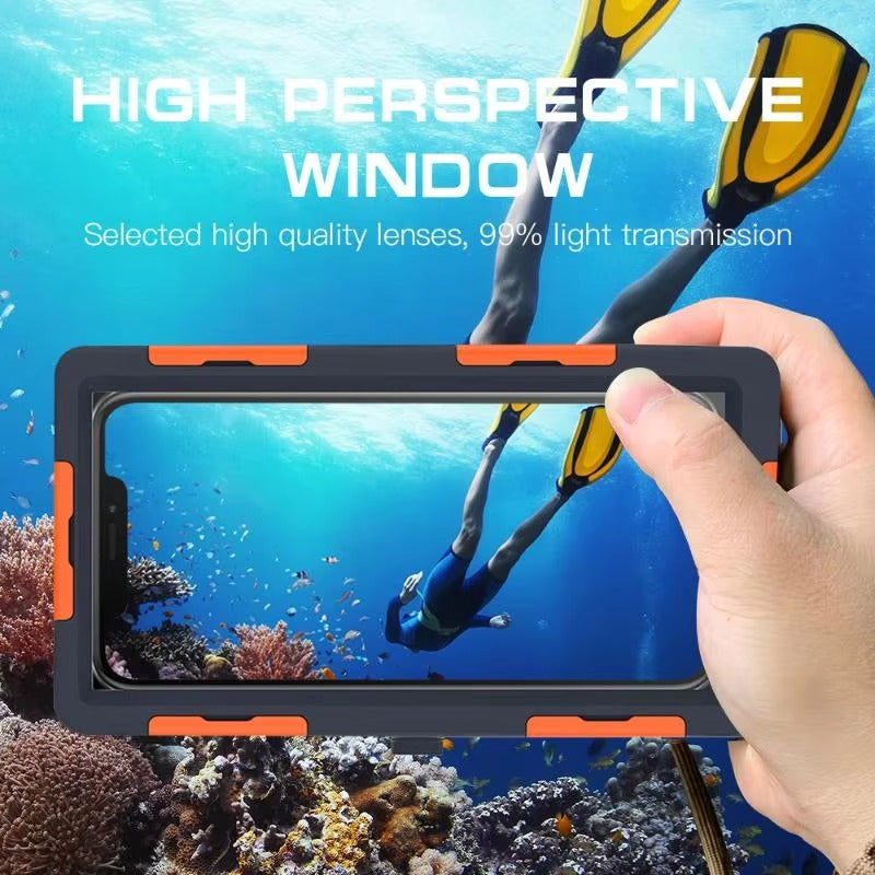 IP68 Waterproof iPhone Case – Full Body Shockproof Cover with 15m Underwater Protection, Anti-Scratch Seal and Secure Lanyard for Diving