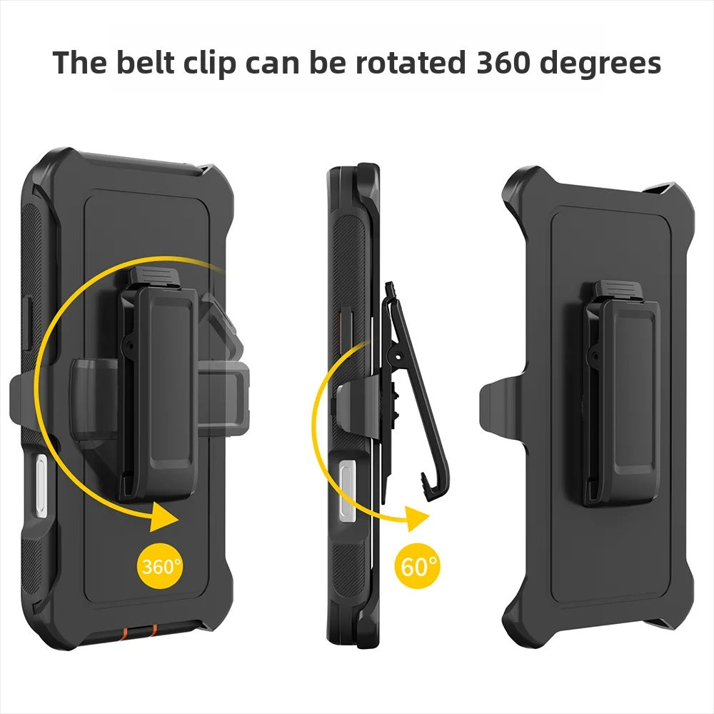 Premium Rugged Defender iPhone Case – Magnetic Shockproof Armor Cover with Belt Clip Holder, Full-Port Protection and Anti-Slip Grip