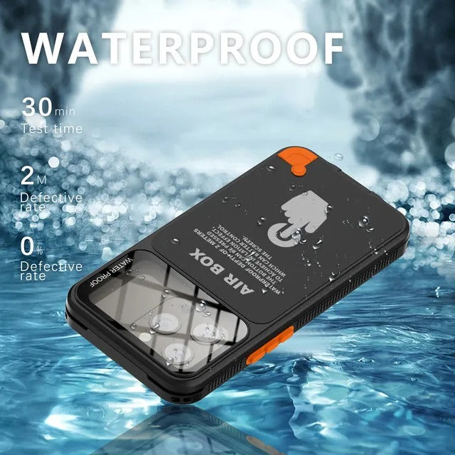 Rugged Waterproof iPhone Case – IP68 Full Body Shockproof Cover with Dustproof Sealing and Underwater Protection for Outdoor Adventure