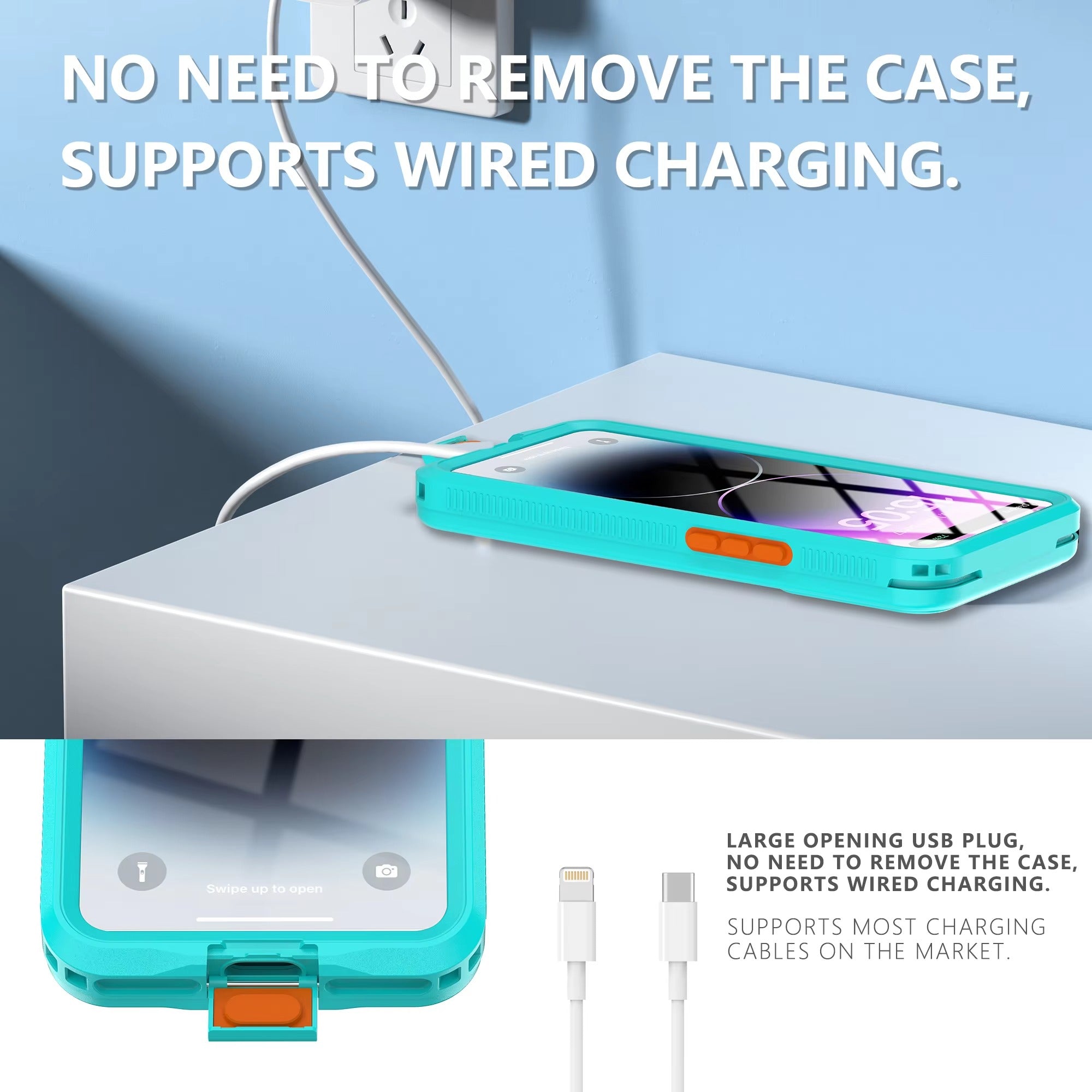 Rugged Waterproof iPhone Case – IP68 Full Body Shockproof Cover with Dustproof Sealing and Underwater Protection for Outdoor Adventure