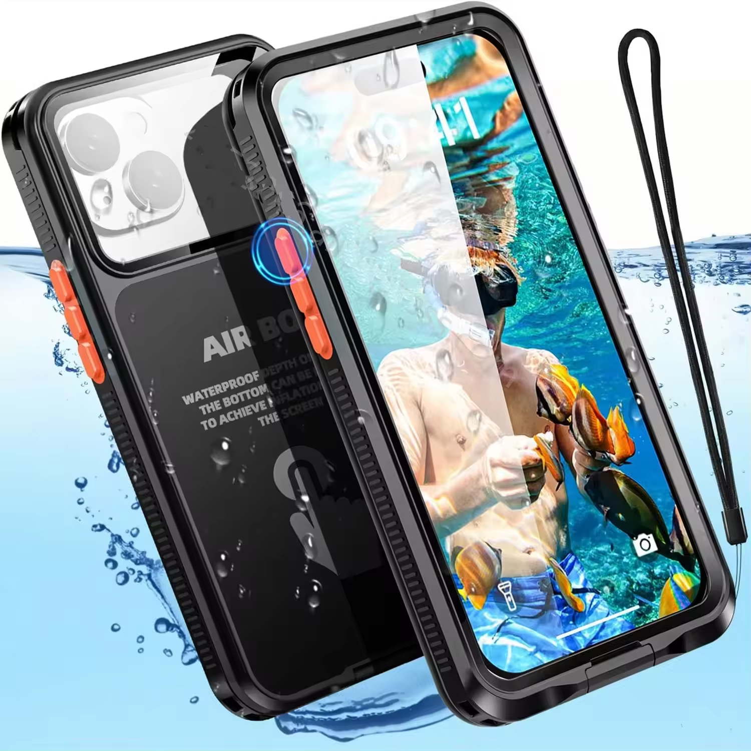 Rugged Waterproof iPhone Case – IP68 Full Body Shockproof Cover with Dustproof Sealing and Underwater Protection for Outdoor Adventure