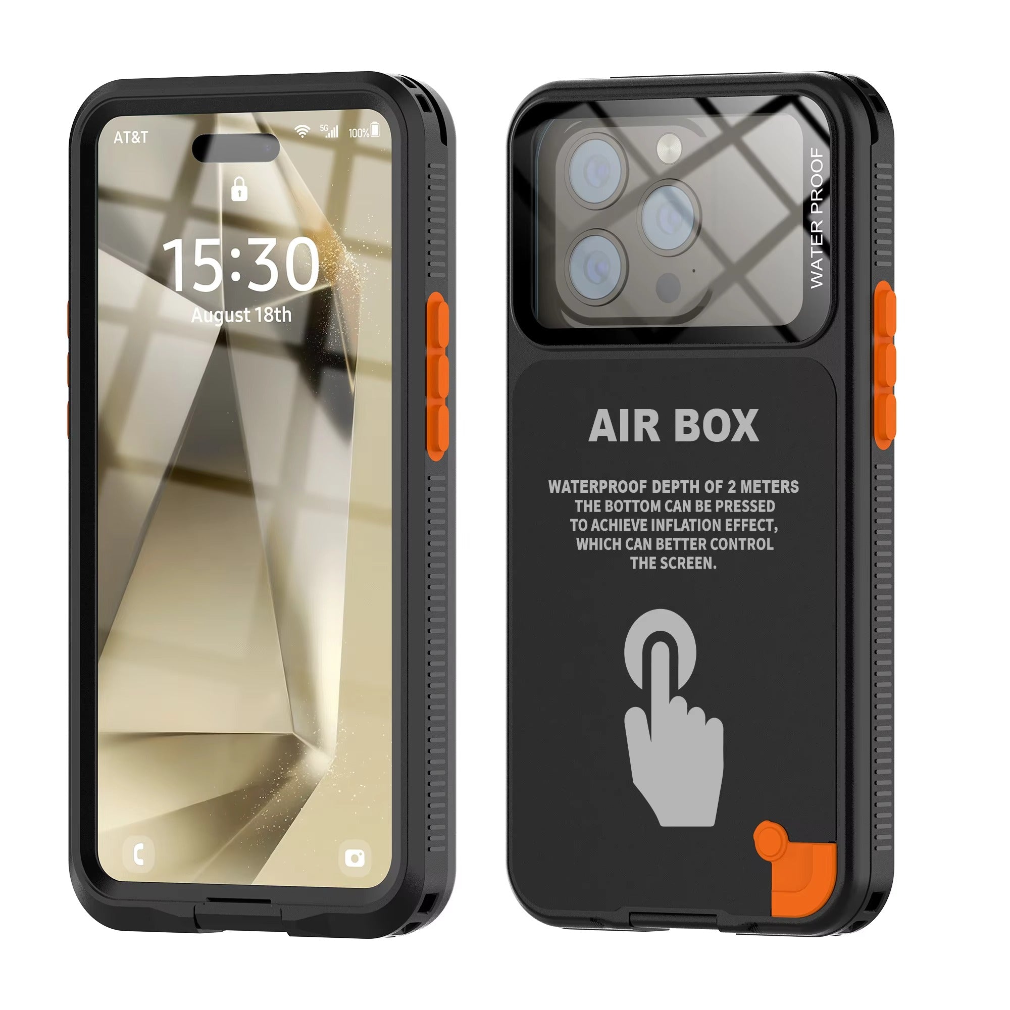 Rugged Waterproof iPhone Case – IP68 Full Body Shockproof Cover with Dustproof Sealing and Underwater Protection for Outdoor Adventure