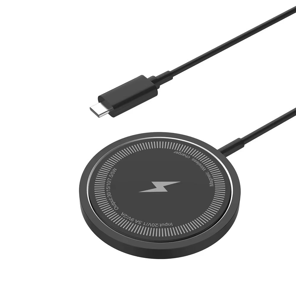 Premium Magnetic Wireless Charger Pad 30W Fast Charging – USB-C & USB-A Dual Input, Strong Magnetic Hold, Case-Friendly, Ultra-Thin Design for Phones