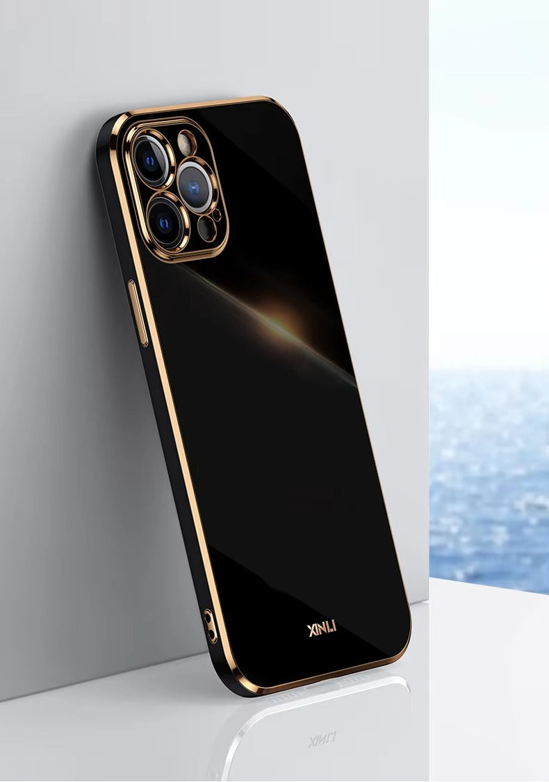 Luxury Apple iPhone Case MagSafe Compatible, Camera Lens & Screen Protection, Ultra Thin Shockproof Magnetic Full All Around Protection Cover with Solid Color Plating Silicone