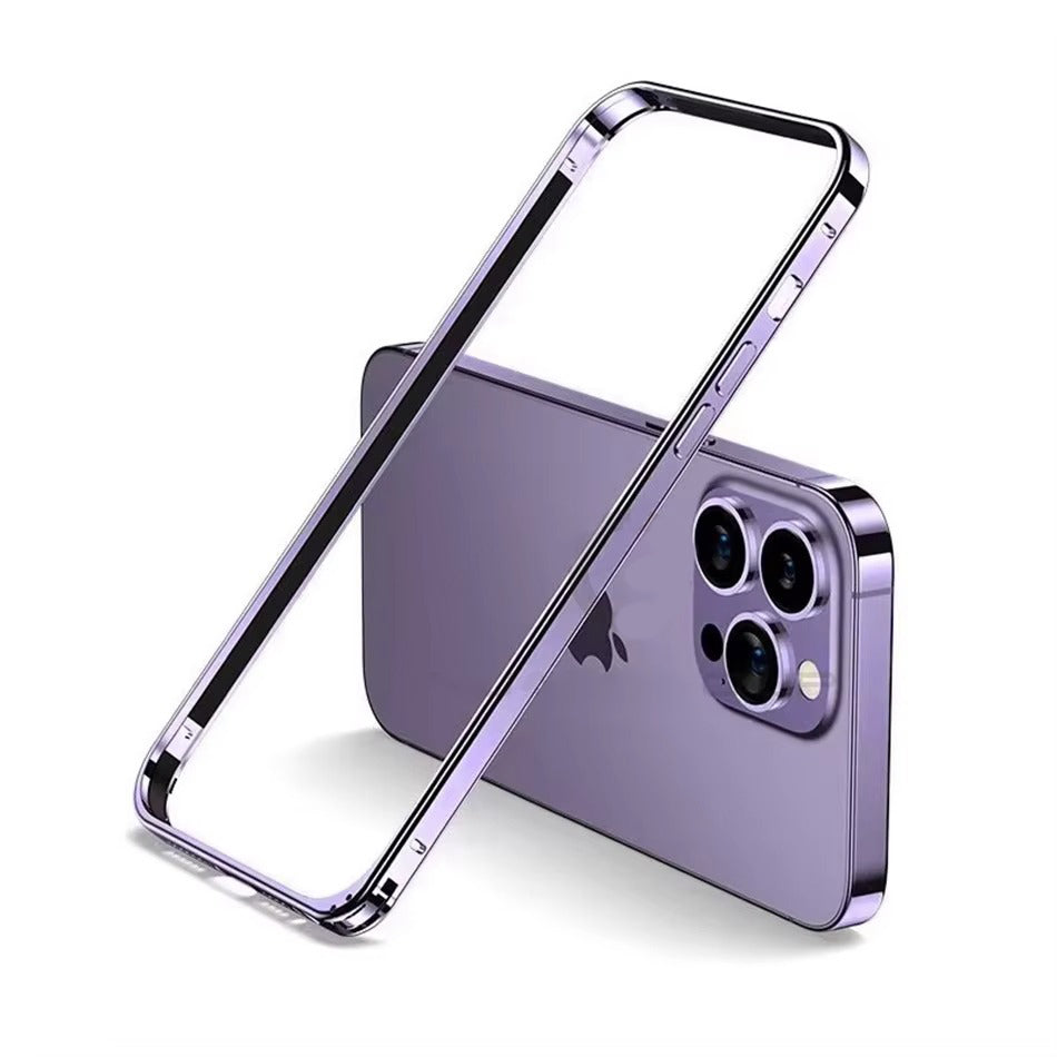 Luxury Apple iPhone Case, MagSafe Compatible, Camera Lens & Screen Protection, Ultra Thin, Shockproof, Magnetic Full All Around Cover – Lightweight Aluminum Metal Frame Bumper Case with Thin Alloy Back Protection