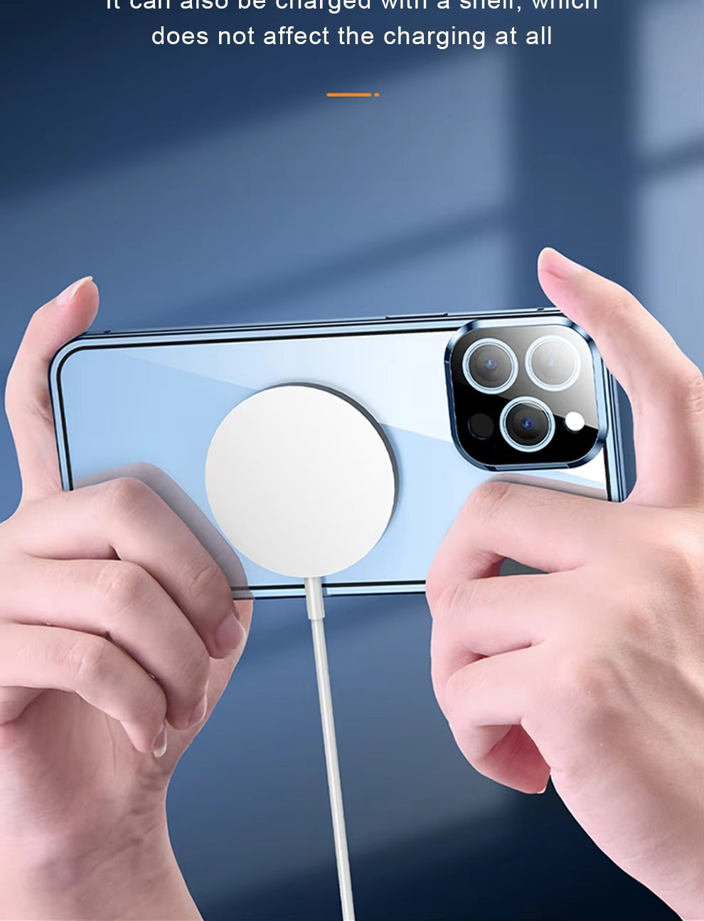 Luxury Apple iPhone Case MagSafe Compatible, Camera Lens & Screen Protection Cover with Double Glass Snap Lock Frame