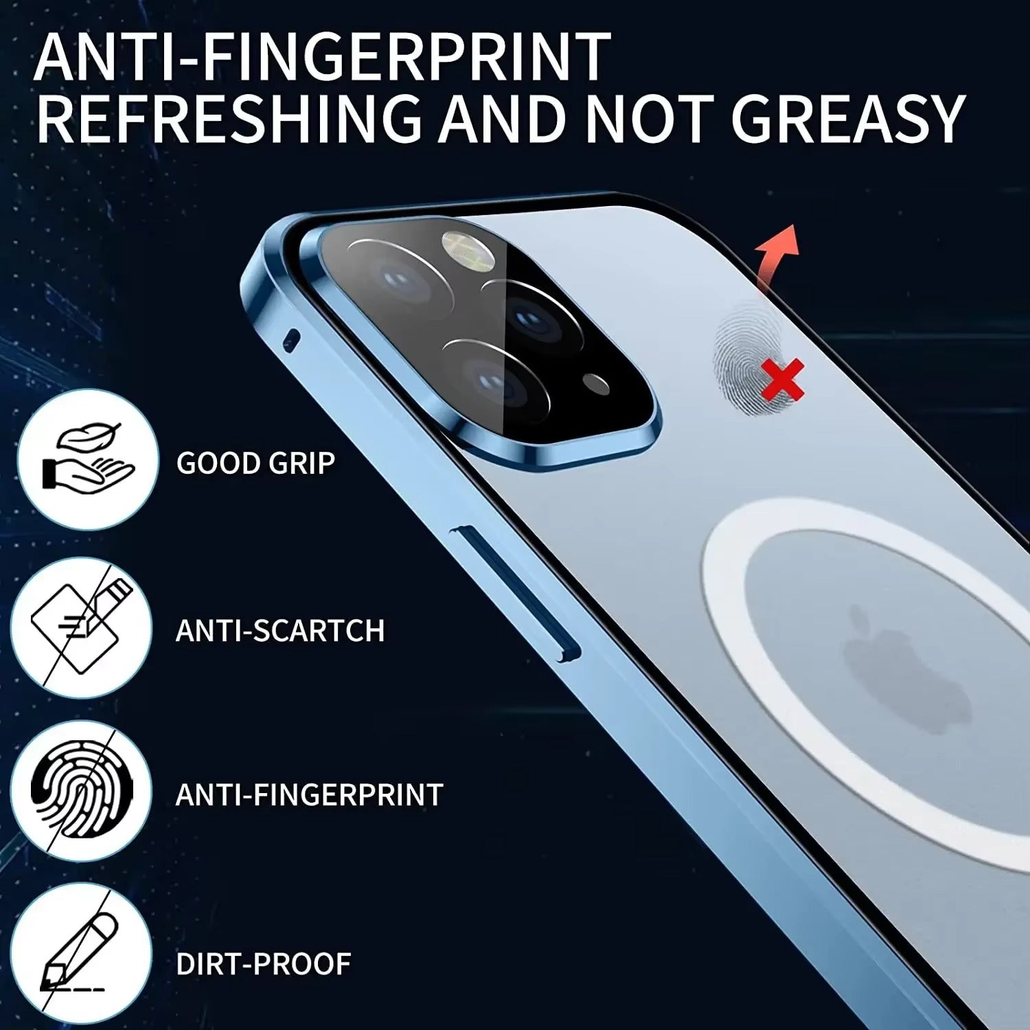 Robust Apple iPhone Case, Ultra Thin Shockproof Magnetic Full All Around Protection Cover with 360 Glass Aluminium Shield