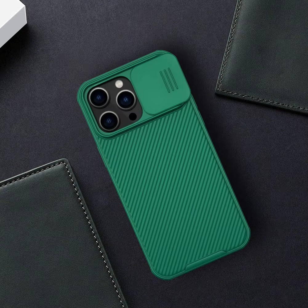 Premium Apple iPhone Case  Ultra Thin Shockproof Magnetic Full All Around Protection Cover with Slide Camera Stand Bracket