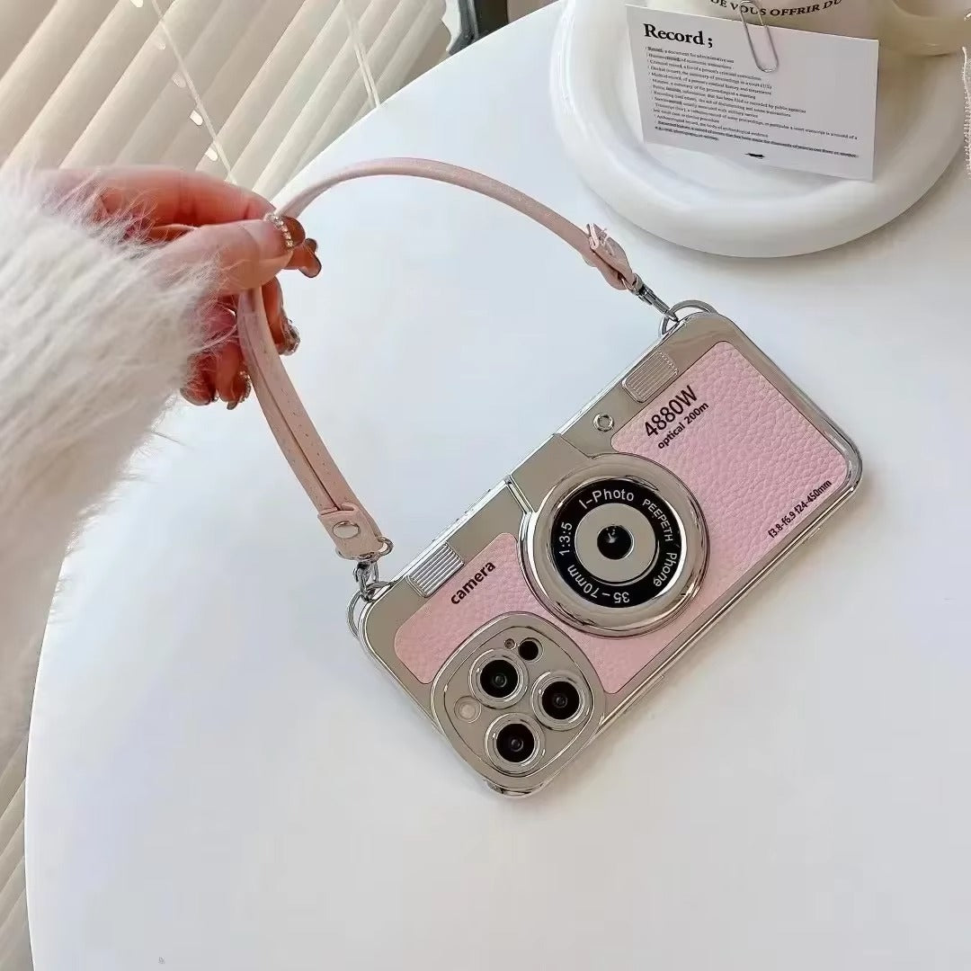 Luxury Apple iPhone Case, MagSafe Compatible, Camera Lens and Screen Protection, Ultra Thin, Shockproof, Magnetic, Full All Around Protection, 3D Retro Camera Cover