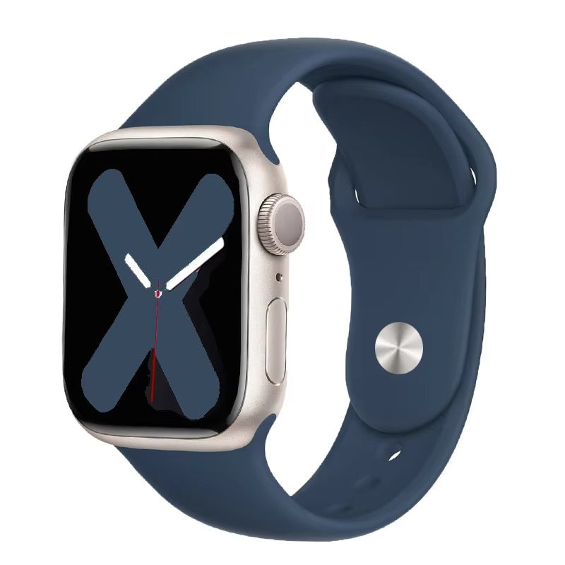 Premium Silicone Smartwatch Band – Soft Replacement Strap with 316L Steel Clasp, Adjustable Sizes for 38mm to 49mm Watches