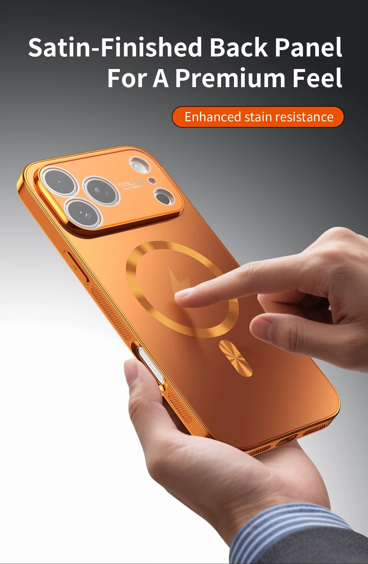 Luxury Matte Magnetic iPhone Case – MagSafe Compatible Protective Cover with Shockproof Frame, Electroplated Finish and Raised Camera Lens Protector