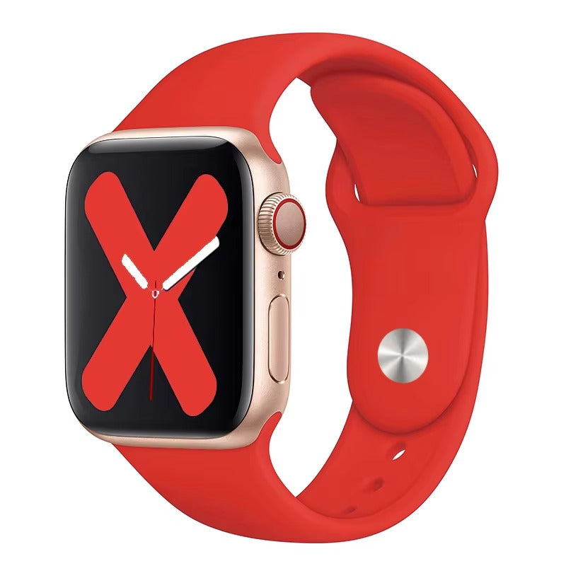 Premium Silicone Smartwatch Band – Soft Replacement Strap with 316L Steel Clasp, Adjustable Sizes for 38mm to 49mm Watches