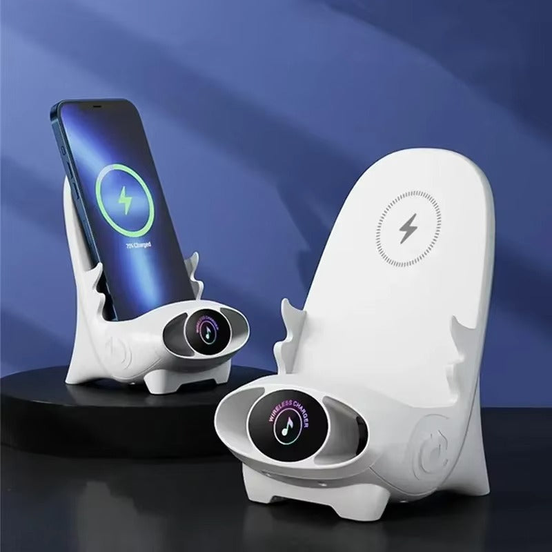 Premium Universal Wireless Charging Stand – 15W Fast Charger Dock with Cooling Hole Design, Phone Holder Function and Aromatherapy Feature for iPhone & Samsung