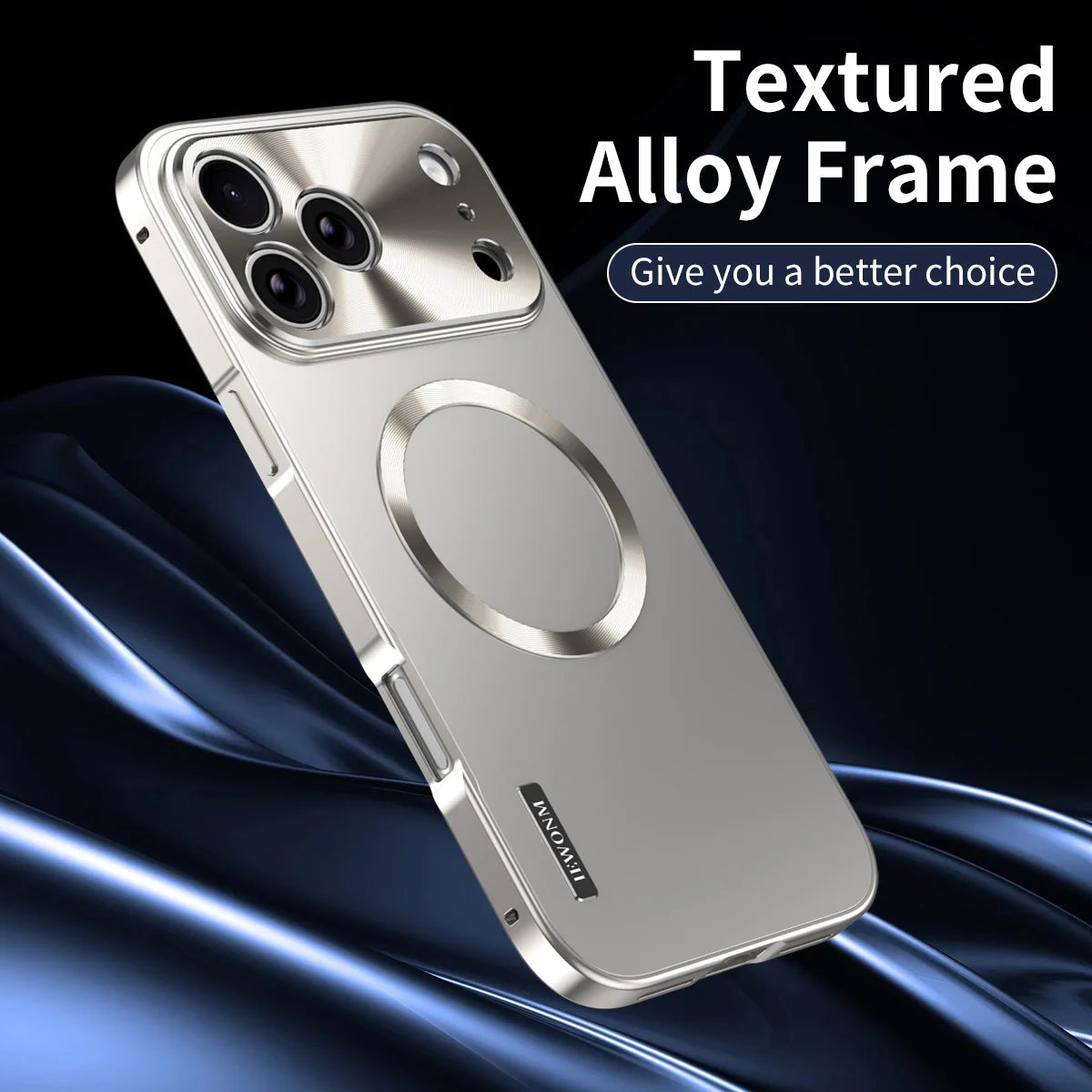 Premium iPhone Case MagSafe Compatible Magnetic Shockproof Cover with Camera Lens Protection Ultra Thin Full Protection Aluminum Frame Frosted Matte Back
