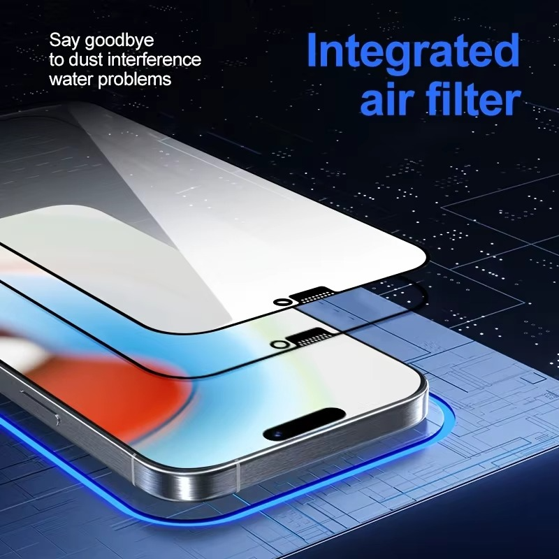 Premium Tempered Glass Screen Protector for Apple iPhone – HD Clear, Anti-Fingerprint, Scratch-Resistant, Bubble-Free, Shatterproof, Ultra-Thin, Case-Friendly Screen Guard – Protective Glass for iPhone Display