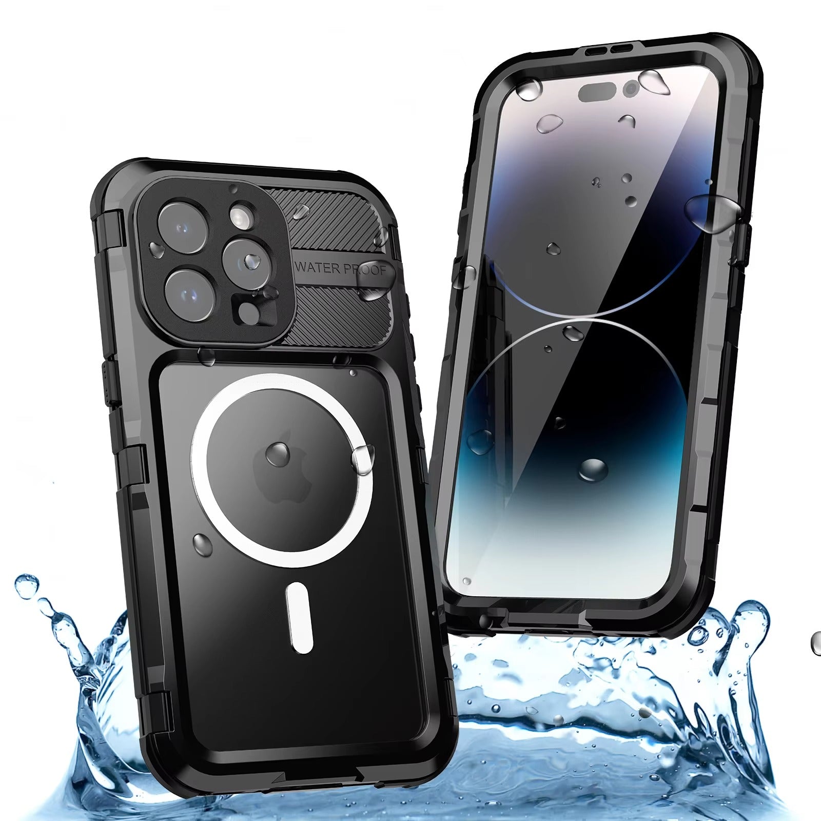 Robust Apple iPhone Case MagSafe Compatible, Camera Lens & Screen Protection,  Cover with IP68 Waterproof Stand Design