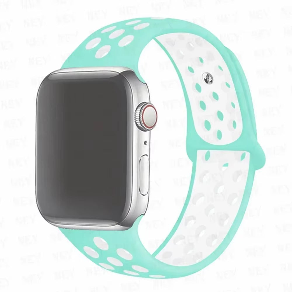 Colorful Silicone Sport Watch Band – Soft Replacement Strap with Stainless Steel Buckle, Compatible with 38mm to 49mm Smartwatches