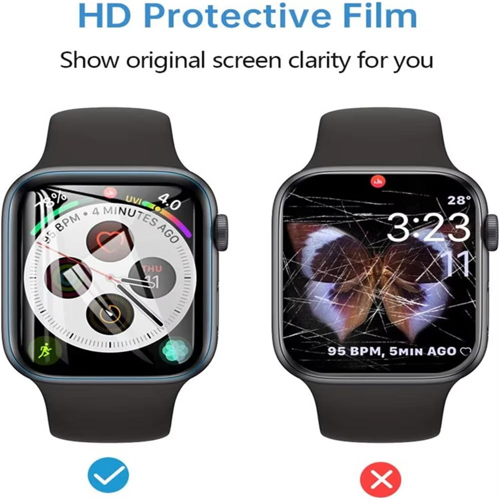 Premium HD Screen Protector for Apple Watch – Full Coverage Scratch-Resistant Film Guard, Easy Install 