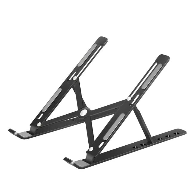 Premium Foldable Aluminum Laptop Stand – Portable Notebook Holder for MacBook Air, Pro, and PC, Adjustable Computer Support Bracket for Desk or Travel