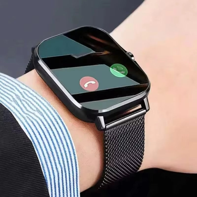 Luxury Bluetooth Smart Watch for Android iOS – 1.83" Touchscreen, Call & Message Alerts, Heart Rate & Sleep Monitor, Fitness Tracker, Stylish Gift for Men & Women