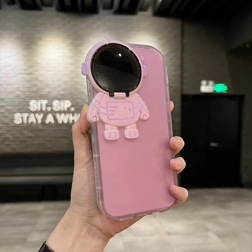 Premium Apple iPhone Case, MagSafe Compatible, Camera Lens and Screen Protection, Ultra Thin, Shockproof, Magnetic, Full All Around Protection, Astronaut Stand Clear Cover