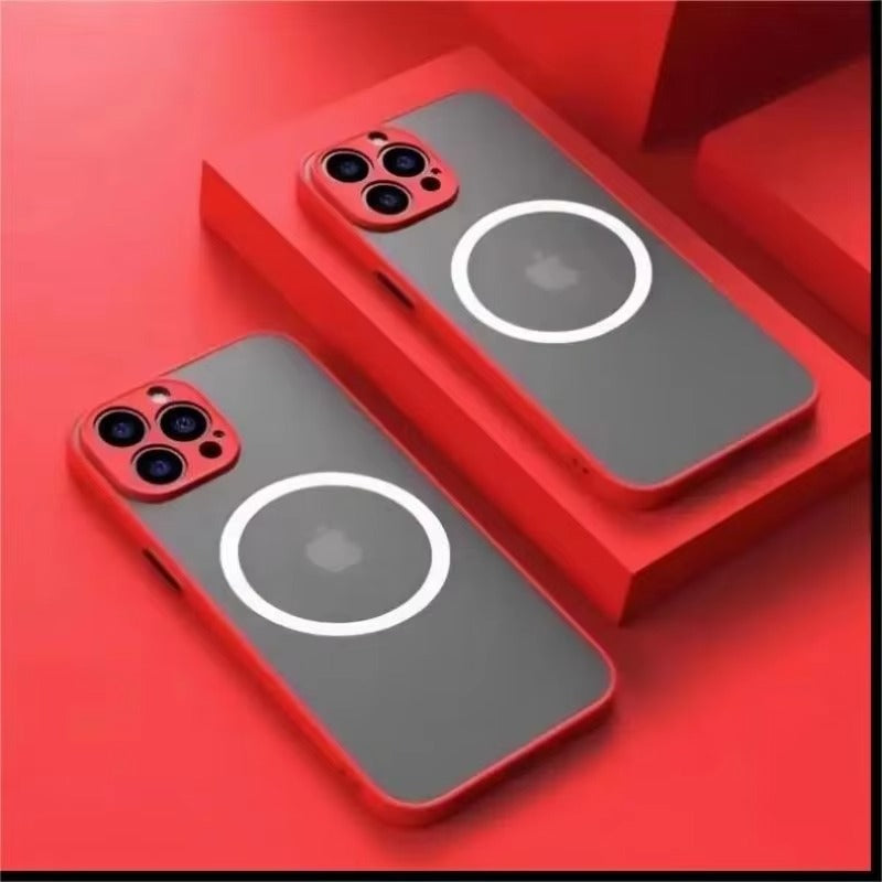 Luxury Apple iPhone Case Camera Lens & Screen Protection, Ultra Thin Shockproof Magnetic Full All Around Protection Cover