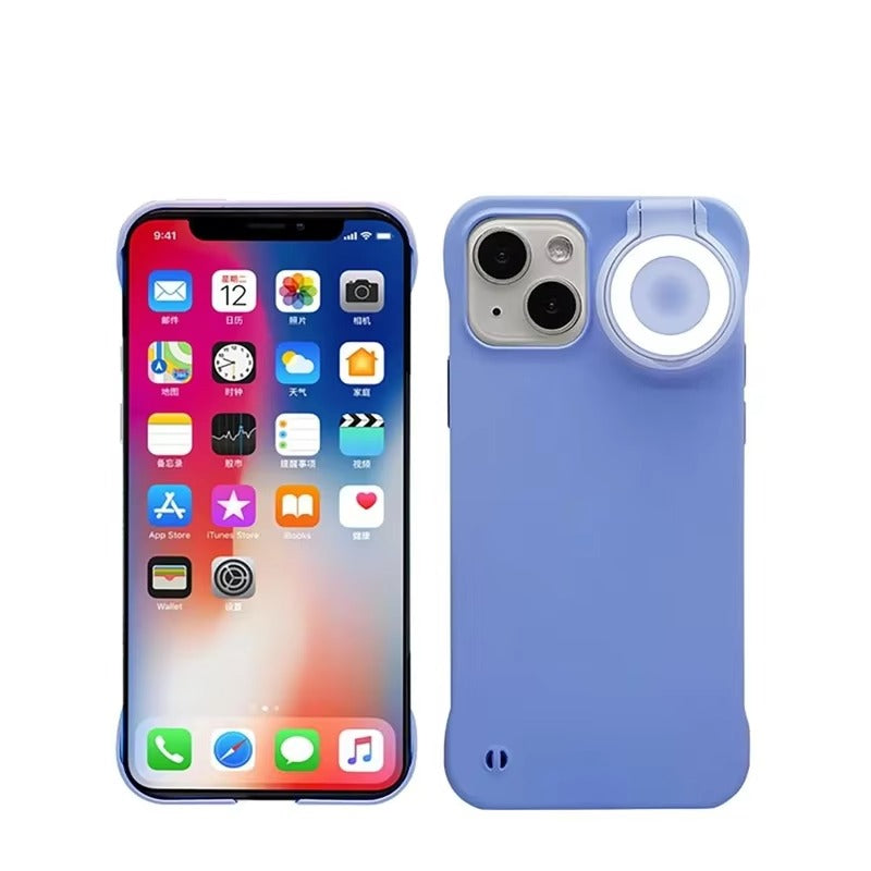 Premium Apple iPhone Case, MagSafe Compatible, Camera Lens & Screen Protection, Ultra Thin, Shockproof, Magnetic Full All Around Cover – LED Selfie Ring Light Glow Case