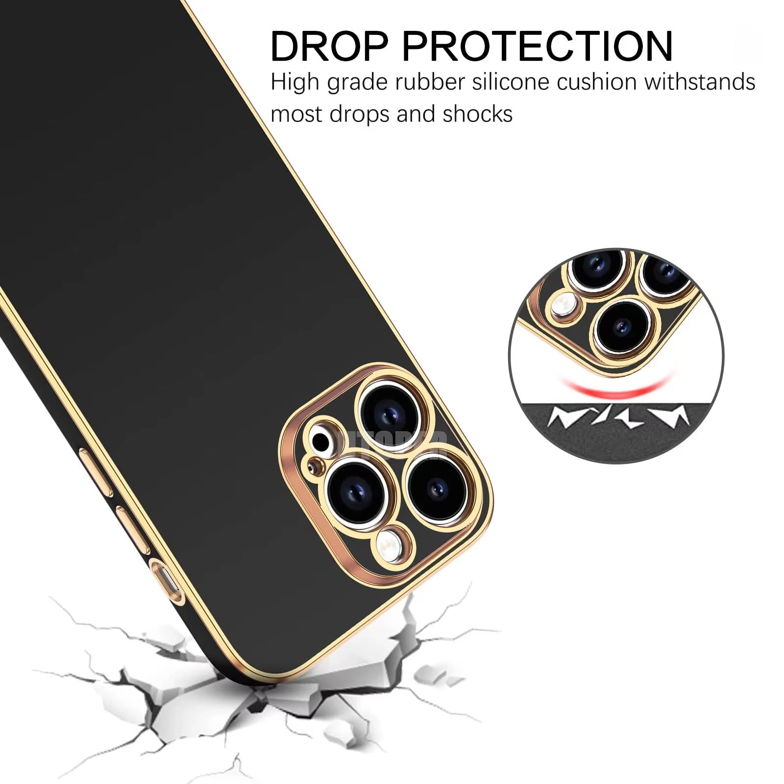 Luxury Apple iPhone Case MagSafe Compatible, Camera Lens & Screen Protection, Ultra Thin Shockproof Magnetic Full All Around Protection Cover with Solid Color Plating Silicone