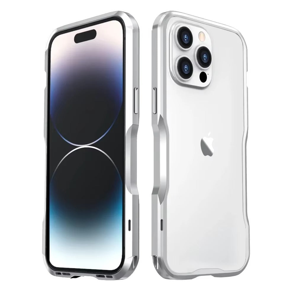 Luxury Apple iPhone Case, MagSafe Compatible, Camera Lens & Screen Protection, Ultra Thin, Shockproof, Magnetic Full All Around Cover – Aviation Aluminum Metal Frame Bumper Case with Sleek Protective Design