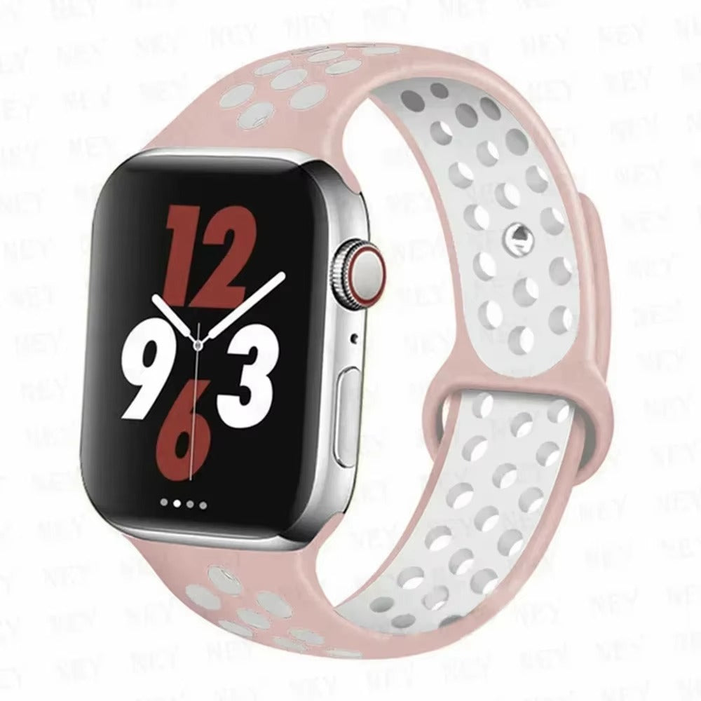Colorful Silicone Sport Watch Band – Soft Replacement Strap with Stainless Steel Buckle, Compatible with 38mm to 49mm Smartwatches