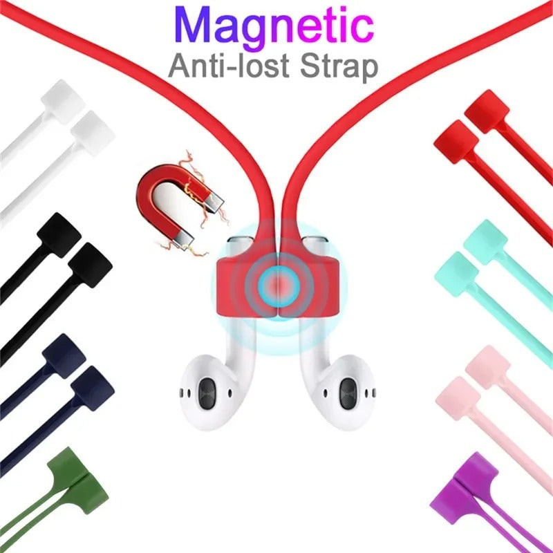 High Quality Magnetic Anti-Lost AirPods Strap – Silicone Neckband Cord for AirPods Pro 3 2 1, Wireless Earbuds Holder with Secure Fit, Lightweight & Durable