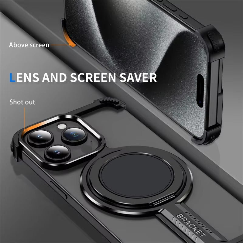 Premium Apple iPhone Case n, Ultra Thin Shockproof Magnetic Full All Around Protection Cover with Wireless Charging Bumper