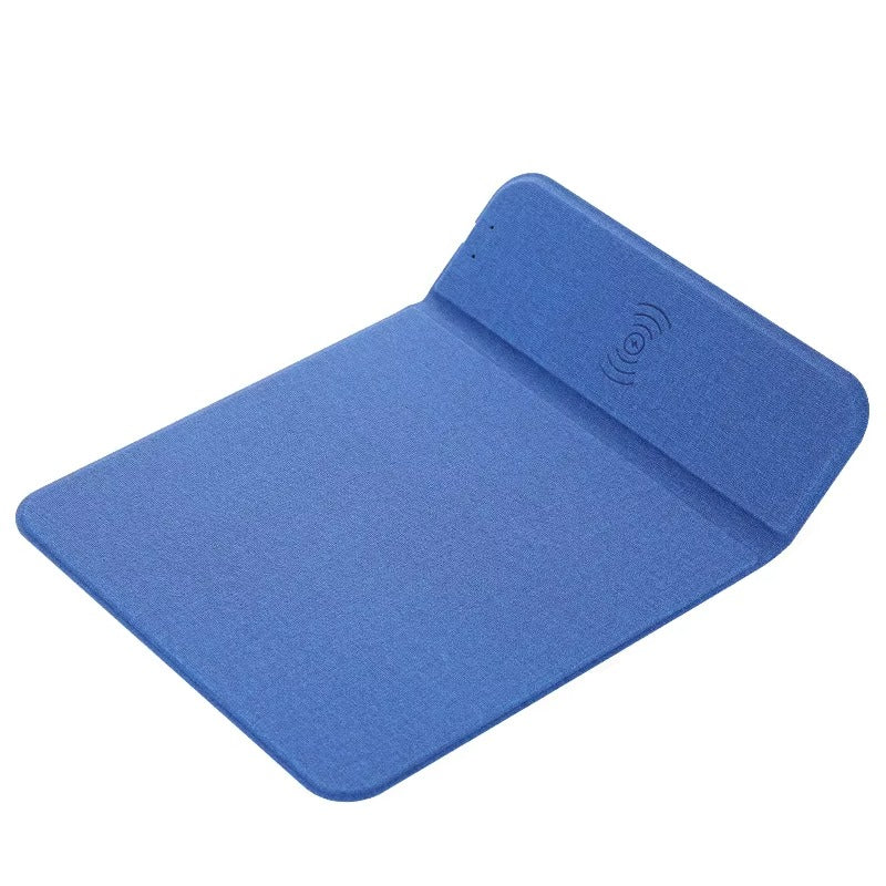 Premium, 2-in-1 Mouse Pad with Qi Wireless Charging – PU Leather Desk Mat with Phone Holder, USB Type-C Compatible