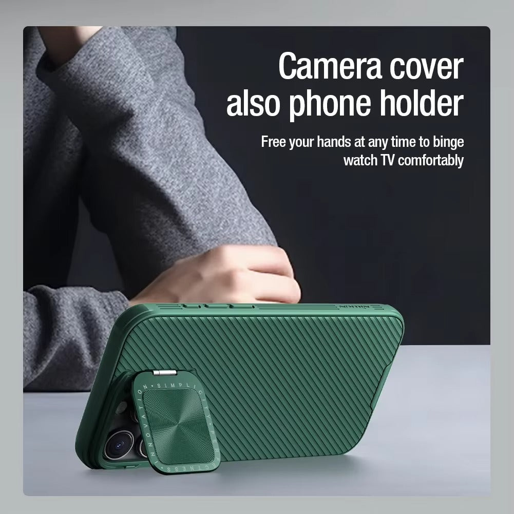 Premium Apple iPhone Case  Ultra Thin Shockproof Magnetic Full All Around Protection Cover with Slide Camera Stand Bracket