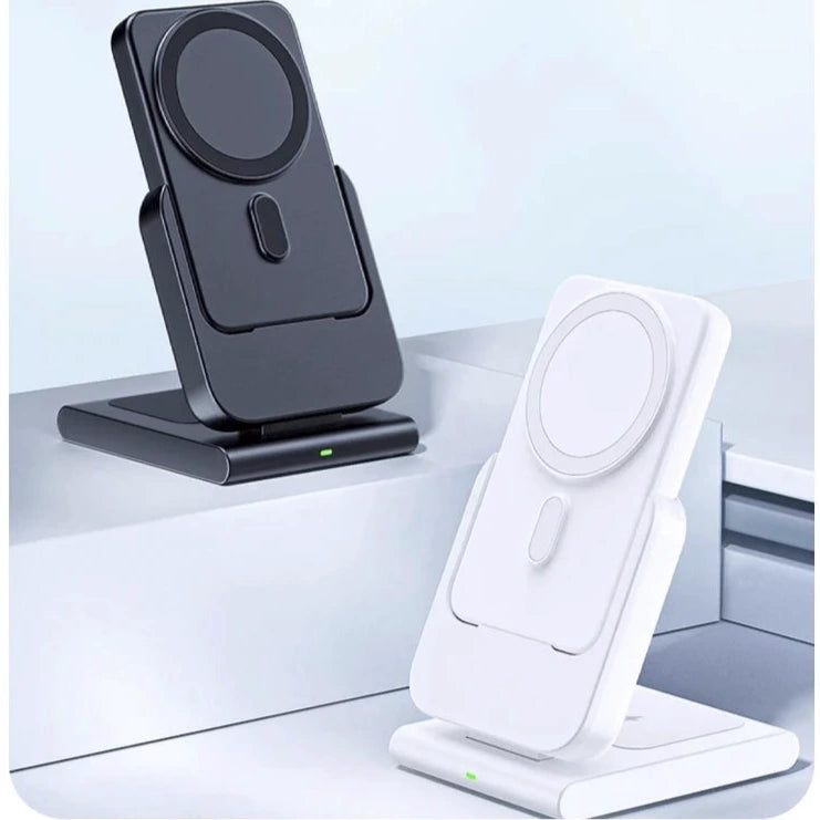 Hochwertige magnetische kabellose 3-in-1-Ladestation und tragbare Powerbank – Schnellladegerät für iPhone, Apple Watch und AirPods mit abnehmbarem Design 