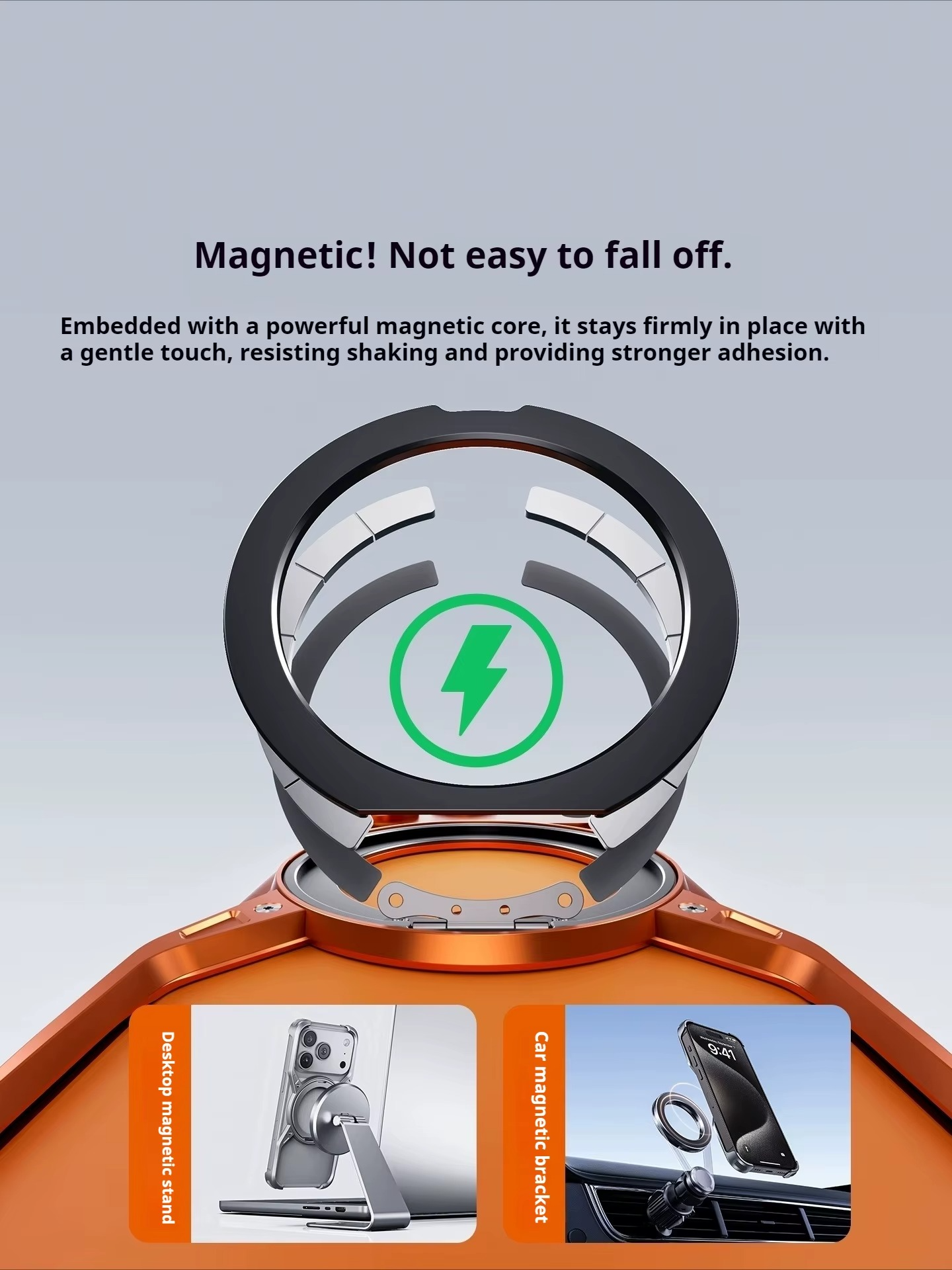 Premium Aluminum Alloy Bumper iPhone Case – MagSafe Compatible Magnetic Cover with 360° Rotating Ring Stand, Shockproof Frame and Camera Protection
