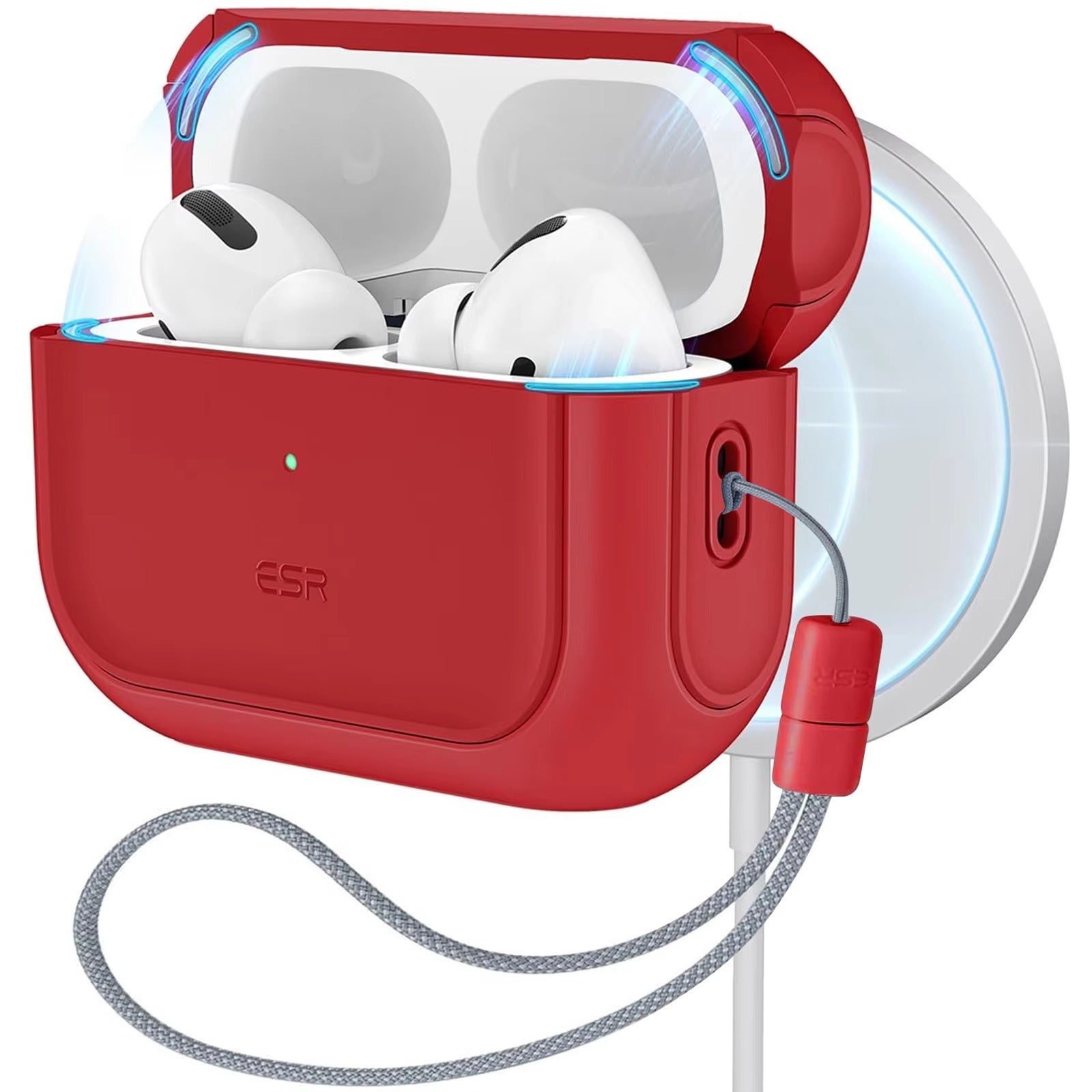 Premium MagSafe Case for AirPods Pro 2, with Lanyard, Compatible with AirPods Pro Series 2023, 2022, 2019 (USB-C & Lightning)