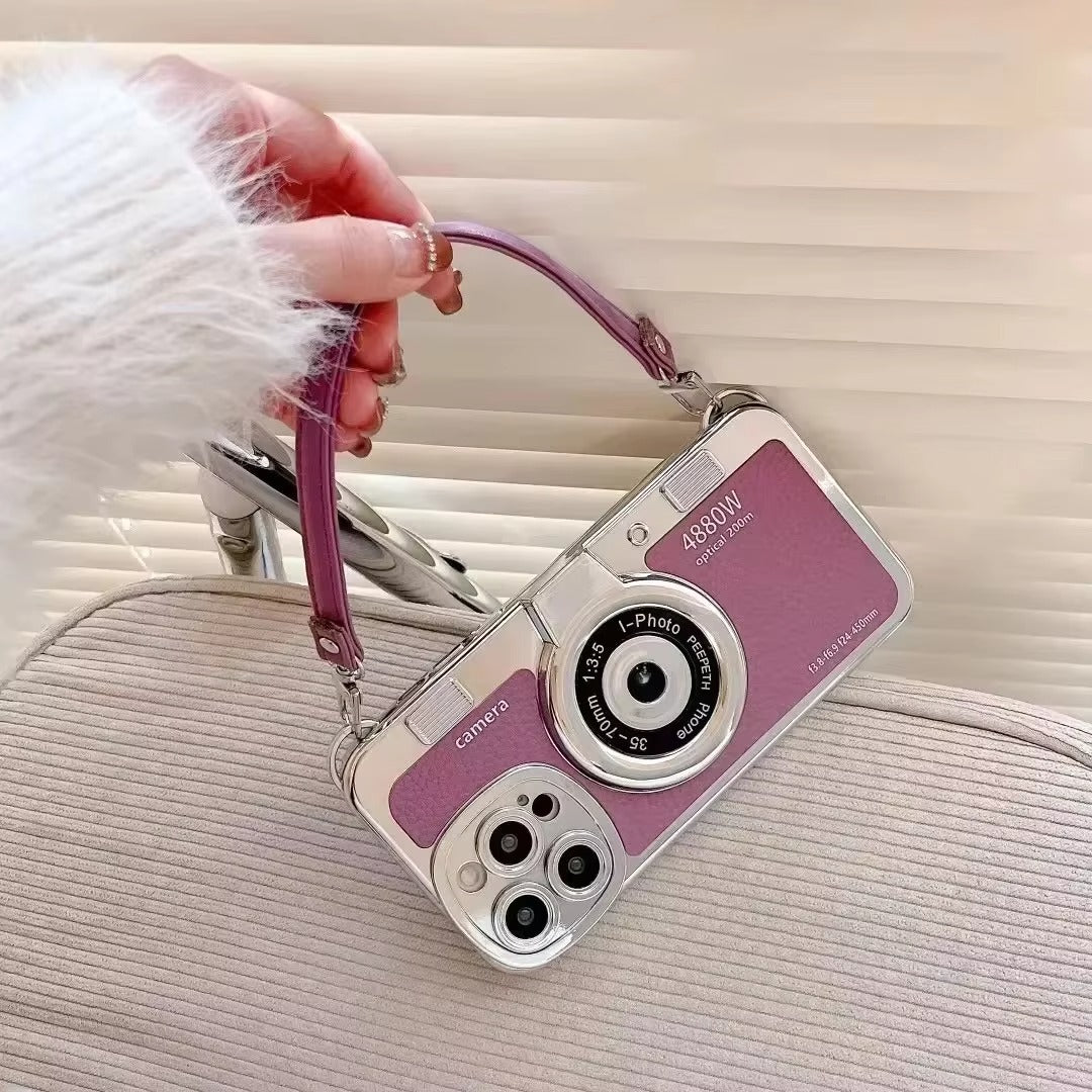 Luxury Apple iPhone Case, MagSafe Compatible, Camera Lens and Screen Protection, Ultra Thin, Shockproof, Magnetic, Full All Around Protection, 3D Retro Camera Cover