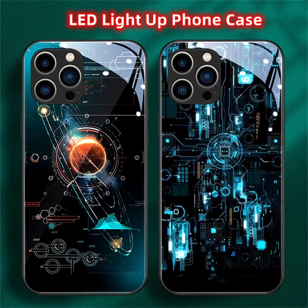 Premium Apple iPhone Case, MagSafe Compatible, Camera Lens and Screen Protection, Ultra Thin, Shockproof, Magnetic, Full All Around Protection, LED Call Flash Glass Cover