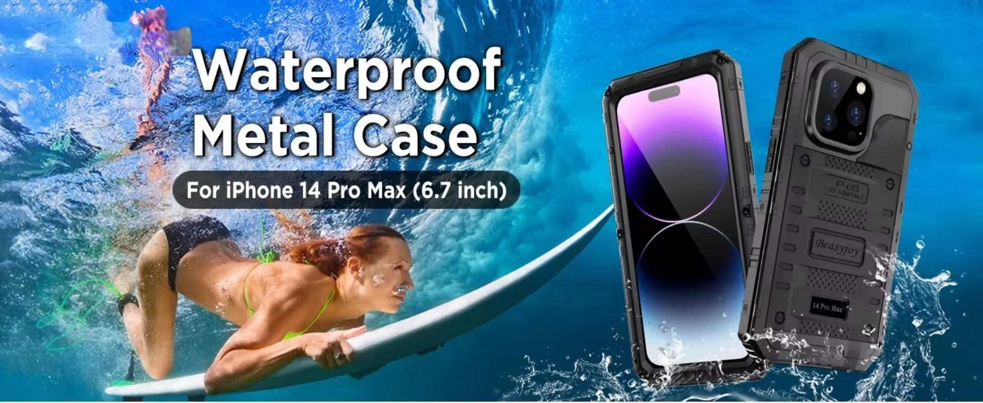 Robust Apple iPhone Case MagSafe Compatible, Camera Lens & Screen Protection, Cover with IP68 Heavy Duty Metal Armor