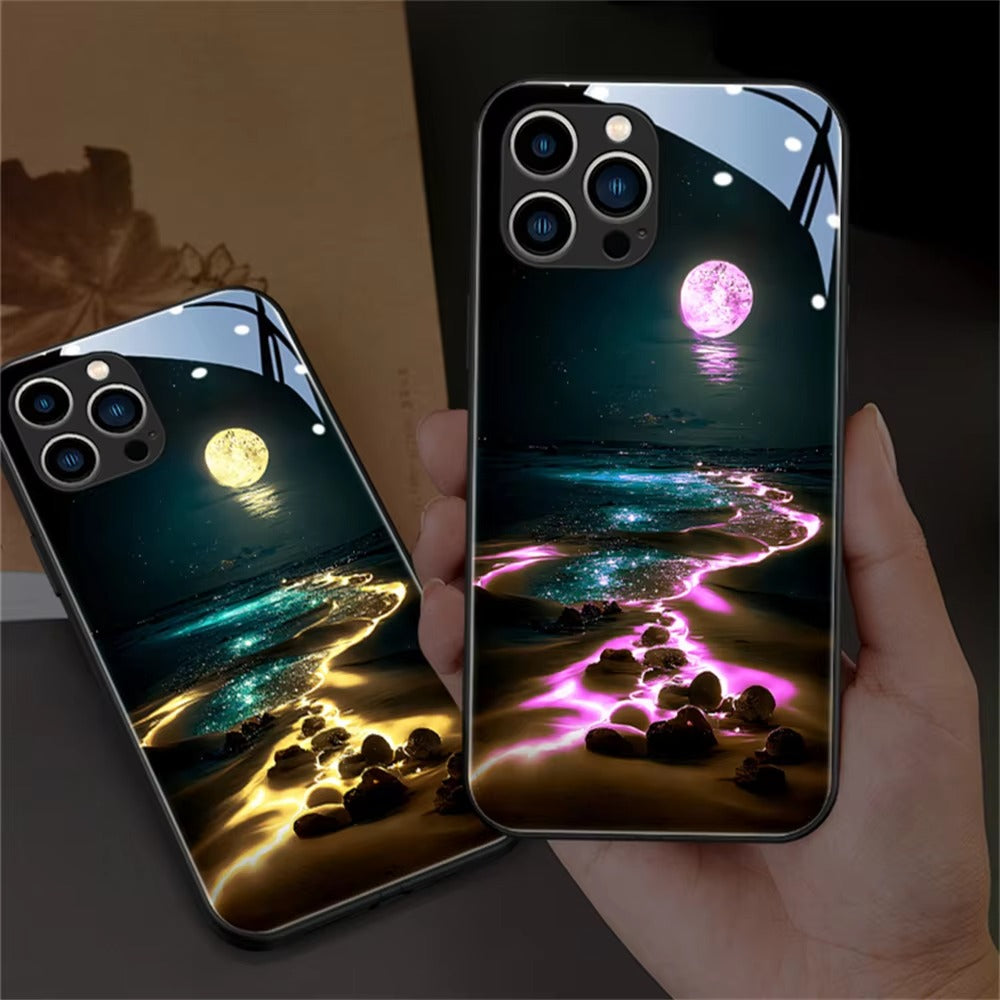 Premium Apple iPhone Case, MagSafe Compatible, Camera Lens and Screen Protection, Ultra Thin, Shockproof, Magnetic, Full All Around Protection, LED Mount Fuji Glass Cover