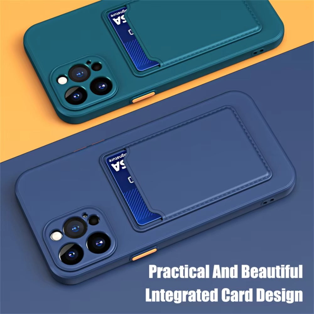 Luxury Apple iPhone Case, MagSafe Compatible, Camera Lens and Screen Protection, Ultra Thin, Shockproof, Magnetic, Full All Around Protection, Silicone Wallet Card Cover