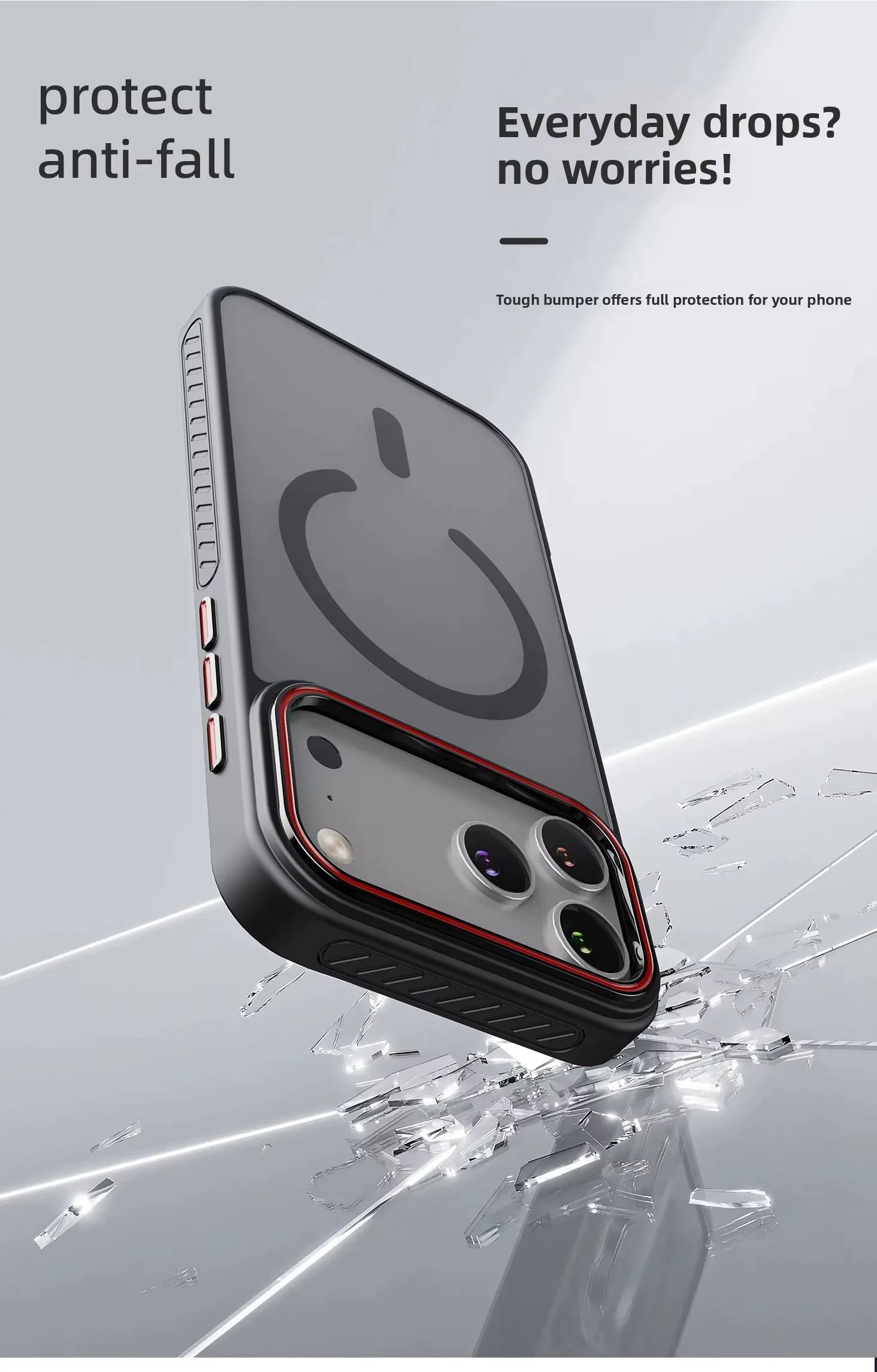 Luxury Transparent Matte iPhone Case – MagSafe Compatible Magnetic Protective Cover with Shockproof Frame and Raised Camera Lens Protector