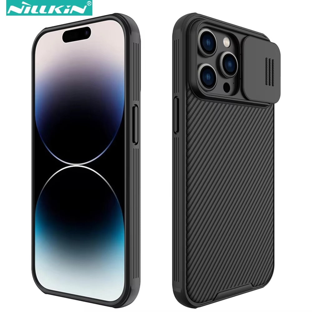 Premium Apple iPhone Case  Ultra Thin Shockproof Magnetic Full All Around Protection Cover with Slide Camera Stand Bracket