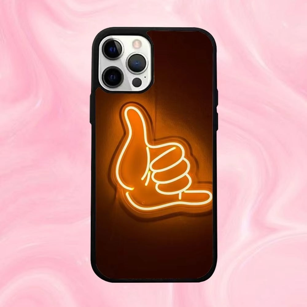 Premium Apple iPhone Case, MagSafe Compatible, Camera Lens and Screen Protection, Ultra Thin, Shockproof, Magnetic, Full All Around Protection, Neon Light Black Cover