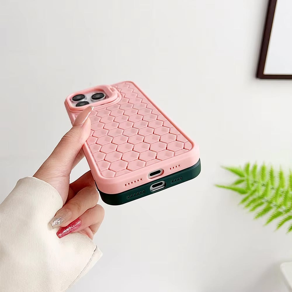 Luxury Apple iPhone Case Ultra Thin Shockproof Magnetic Full All Around Protection Cover with Soft Bracket Wireless Charging