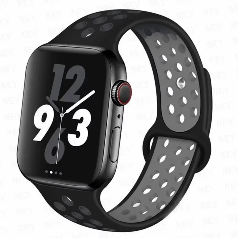 Colorful Silicone Sport Watch Band – Soft Replacement Strap with Stainless Steel Buckle, Compatible with 38mm to 49mm Smartwatches